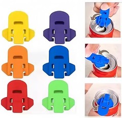 Colorful Can Opener Set, 4 Pack for Soda, Beer, Coke | Plastic Tab Can Openers