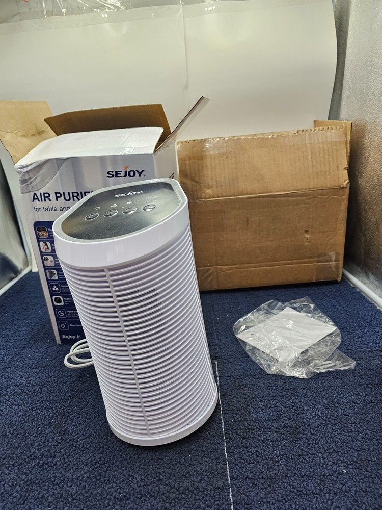Sejoy Air Purifier 3-Stage Filtration 120V 60Hz For Table And Desktop