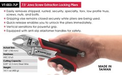 VT-003-7LP – VamPLIERS JAWZ 7.5″ Screw Extractor Locking Pliers – Serrated Jaws