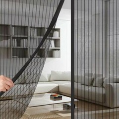 Magnetic Screen Door Heavy Duty Hands-Free Mosquito Mesh Anti Bugs Fly Curtain