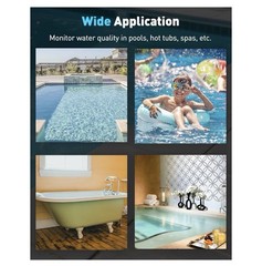 Pawfly 7 in 1 Digital Water Testing Kit, 50 Strips Hot Tub Test Kit Digital Pool