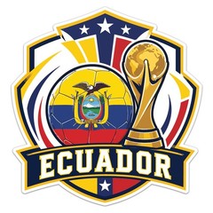 Ecuador Soccer National Football Team Flag Sticker Car Bumper Vinyl Decal