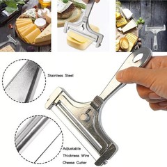 Cooking Hard Cheese Slicer Adjustable Stainless Steel Wire Cutter Kitchen Tool
