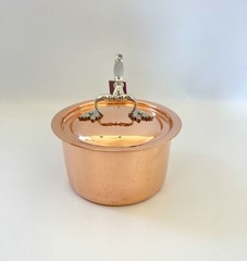 Ruffoni Copper Tin Lined Saucepan 17cm/ 7″ Oak Leaf Handle Lid