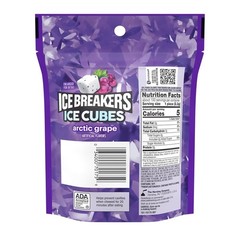 Ice Breakers Ice Cubes Arctic Grape Sugar Free Gum Pouch 100 Pieces 8.11oz