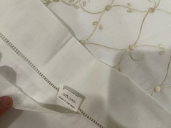 NWT Vietnam 3pc Full Duvet Set 100% Cotton White Embroidery 78”x78”