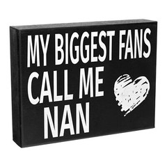 JennyGems Nan Gifts, My Biggest Fans Call Me Nan Sign, Birthday Gifts for Nan