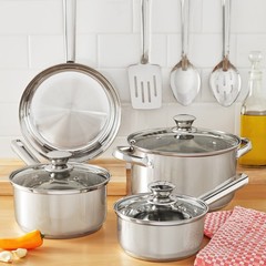 10-Piece Stainless Steel Cookware Set Pots and Pans Kitchen Cooking Set