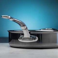 Hestan NanoBond Titanium Stainless Steel Sauté Pan With Lid 3 1/2-Qt