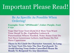 Custom Text Sticker Decals Vinyl Lettering – ANY TEXT – ANY FONT – VINYL DECALS