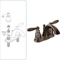 1PCS 2 Pack Moen 1224 Faucet Cartridge Replacement for Two Handle Faucet