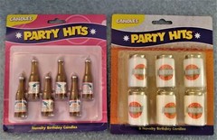 Beer Shape Candles Beer Can & Bottles Happy Anytime Adult Novelty (12 pc