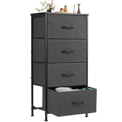 4 Fabric Drawer Dresser for Bedroom, Storage Organizer Unit Chest of Tower