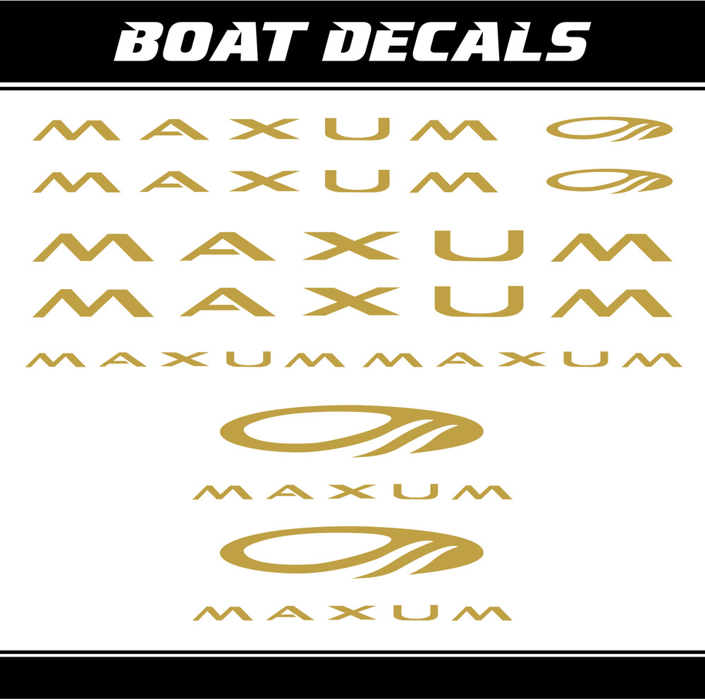 Maxum sticker boat XL set 40″ replacement decal marine cruiser vinyl ORACAL