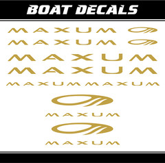 Maxum sticker boat XL set 40″ replacement decal marine cruiser vinyl ORACAL