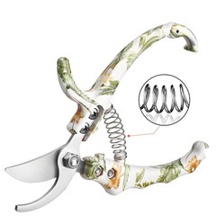 Garden Pruning Shears SK5 Black Blade Curved Straight Stainless Scissors