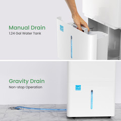 80/ 120/ 150 Pint Energy Star Dehumidifier For Home, Basement & Large Space