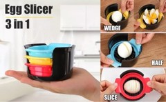 3-in-1 Egg Slicer Cutter & Strawberry Divider – Boiled Egg Slicing Tool