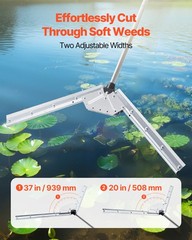 VEVOR Lake Weed Cutter Pond Aquatic Plant Cutting Tool with 37 in Max Cut Width