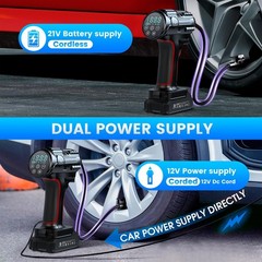 Car Air Tire Inflator Portable Compressor Digital Electric Auto 160PSI 21V