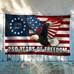 250 Years Anniversary Freedom 4th July Eagle US Flag (24*36 /36*60/ 48*72 Inch)
