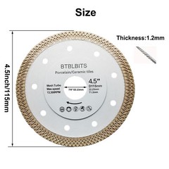 5pcs Diamond Cutting Wheel Disc 4-1/2″ Grinder Saw Blade Porcelain Tile Marble