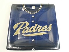 NEW 126pc Sealed San Diego Padres MLB Baseball Party Plates Square 10.25 Inch