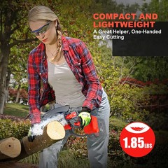 Mini Chainsaw Cordless for Milwaukee 18V M18 Battery, 6 Inch Electric Chain S…