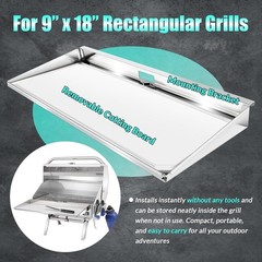 A10-902 Rectangular Grill Serving Shelf w/ Removable Cutting Board for 9” x 18″