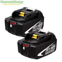 18V 6.0Ah Battery For Makita BL1860B BL1830 BL1840 BL1850 BL1860 LXT400 2 Packs