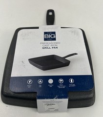 The Big One 9.8-in. Pre-Seasoned Cast-Iron Grill Pan