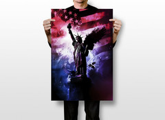 250 Years of America – Vintage Statue of Liberty 4th of July – POSTER 20″x30″