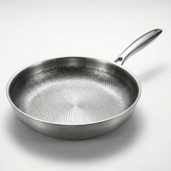 11.02in Titanium Stainless Steel Frying Pan Non stick Wok Home Egg