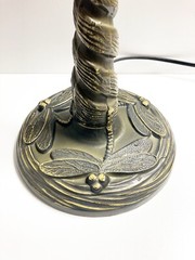 Tiffany Lamp Base-DRAGONFLY Design-Replacement Base Only, 2-Light Pull Chain-Brz