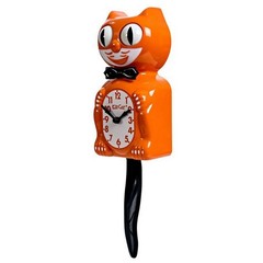 ORANGE HARVEST KIT CAT CLOCK 15.5″ Free Battery MADE IN USA Kit-Cat Klock NEW