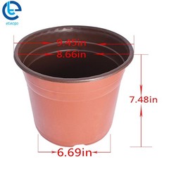 100 Pack Anti-Aging Plastic Round Plant Flower Pots For Seedling Cuttings
