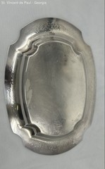 VTG 16″ Oval Chippendale Electro Silver plate 18% Base Nickel Silver Tray Ornate