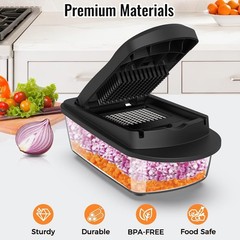 8 Blade All-in-1 Vegetable Chopper Mandoline Slicer with Container (Select One)