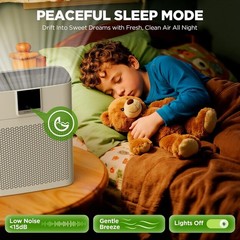 Silent Touch Control HEPA Air Purifier with Essential Oil Diffuser – Large Rooms