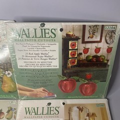 VNTG Wallies Lot of 4 Sets FRUITS Wallpaper Cutouts for Any Room Crafts New
