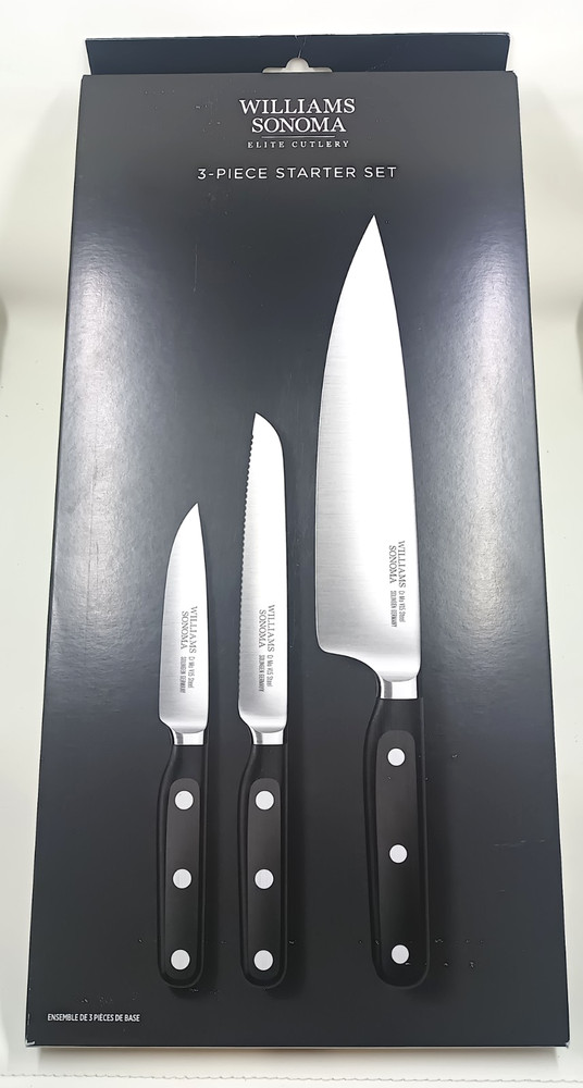 Williams Sonoma Elite Cutlery 3 Piece Starter Set Brand New!