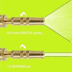 Solid Brass Garden Spray Nozzle 4″ Adjustable Twist Water Hose USA Stock 2 PACK