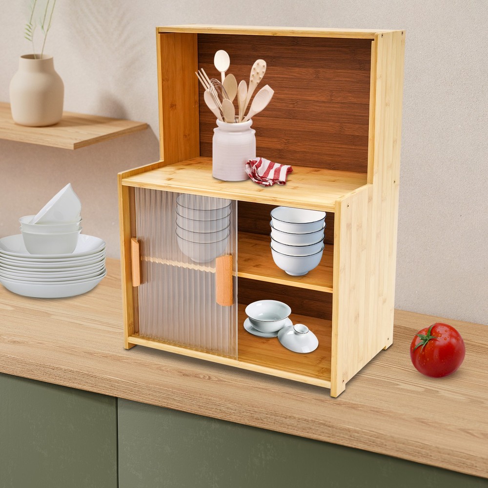 Kitchen Pantry Storage Cabinet Small Countertop Storage Sideboard Cupboard