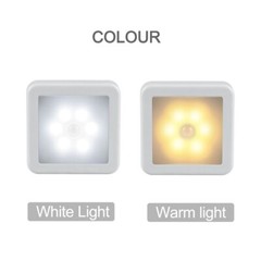 Motion Sensor LED Night Light Battery Powered Indoor Closet Cabinet Wall Cabinet