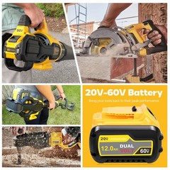 2X 12.0Ah Battery For DEWALT 20V 60V For DCB612 FLEXVOLT Li-Ion Battery DCB609-2