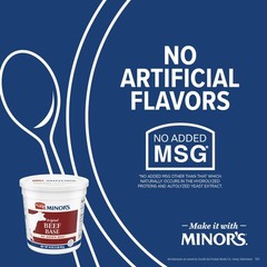 Minor’s Beef Base, Great for Soup Broth and Sauces, 0 16 Ounce (Pack of 1)