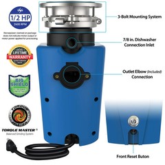 American Standard Elite 1/2 HP 110V Waste Disposer – 15-CA-ASE-50