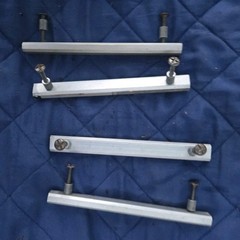 LOT Of 4 Long 7 Inch Cabinet Draw Handle Pulls Hardware Nickel Silver Colored