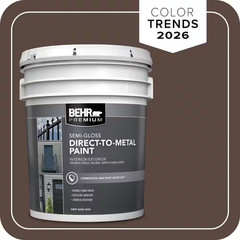 5 Gal. #N170-7 Baronial Brown Semi-Gloss Direct to Metal Interior/Exterior Paint