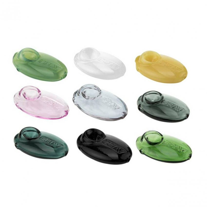 GRAV Pebble Spoon Hand Pipe 3″ MULTIPLE COLORS *SHIPS ASAP*